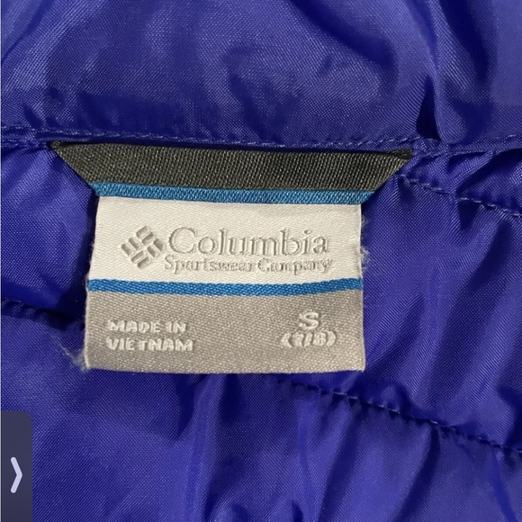Columbia Women’s Insulated Vest Mens Size S Solid Blue Puffer Quilted Omni-Heat - Picture 6 of 7